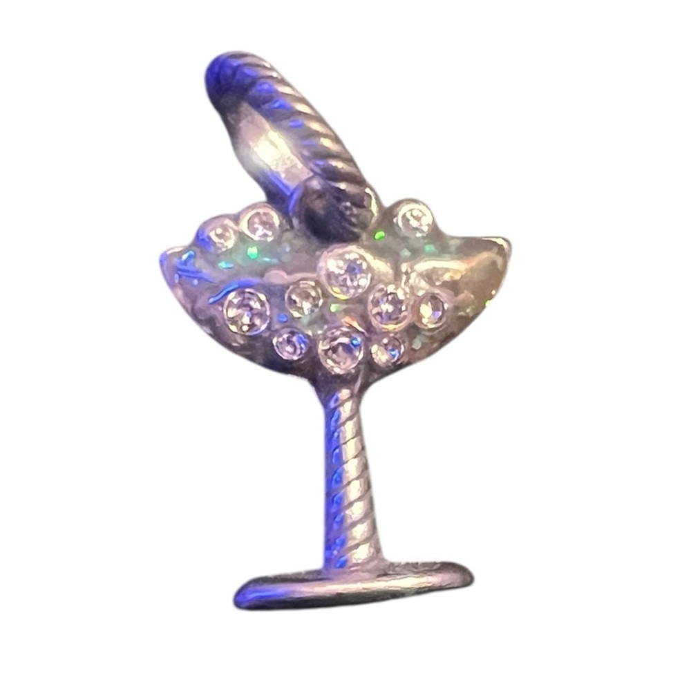 🍸 Brighton‎ Margarita Glass Charm Silver Tone Crystal